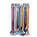 Miniatyrbild 2 av 4: \"Never Stop & I Did it\" Inspirerande Medaljhållare för Löpning och Simning - Väggmonterad Display med Monteringskit och Skruvar - Svart NO LIMITS