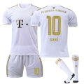 Miniatyrbillede 6 af 11: 22-23 Bayern udebanetrøje hvid nr. 17 Mane 6 Kimmich 4 De Ligt 25 Muller 10 Sane fodboldtrøje 2223 Bayern away number 4 #24