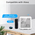 Miniatyrbillede 3 af 3: WiFi temperatur- og fugtighedssensor smart home indendørs termometer display dato digital tuya detektor