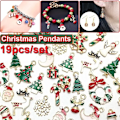 Miniatyrbild 3 av 5: Mängder Blandade Julhängen Metall Emalj Berlocker Prydnader Pärlor för Armband Örhängen Smycken Göra Julgranshängare MULTI MULTI 50pcs Ocean Mixed