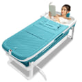 Miniatyrbillede 1 af 4: YUENFONG foldbar badekar til voksne 149 x 61 x 54 cm med termometer, damptilslutning og massagevalser