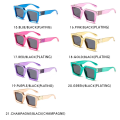 Miniatyrbild 7 av 7: HW 86229 Lyxiga märkesdesigner solglasögon Punk Rock stil Anpassade överdimensionerade tjocka stora bågar Solglasögon Millionär solglasögon Män C35 86229 Sunglasses