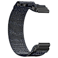 Miniatyrbild 2 av 5: Nylonarmband med självhäftande remsa för Garmin Fenix 7X/7X Pro/Instinct 2X/QuickFit 26mm - Blå Blue Garmin Fenix 7X