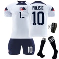 Miniatyrbild 2 av 11: 22-23 VM USA hemmatröja fotbollströja nr 10 Pulisic 8 McKennie 11 Aaronson 13 Morris No. 11 with socks #26