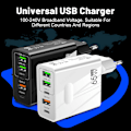 Miniatyrbilde 2 av 2: PD65W Hurtiglading Mobiltelefonlader-5V4A Europeisk og Amerikansk Standard PD+3USB Multi-Port Adapter