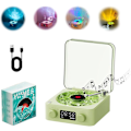 Pikkukuva 1 / 5: The Waves Vinyyli soitin, Wave Retro Vinyylilevy soitin Langaton Bluetooth kaiutin {FW} Green