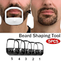 Miniatyrbillede 2 af 5: Skægformer Goatee Overlægsbarberingsværktøj 5 STK (FQ) Black
