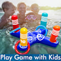 Miniatyrbillede 4 af 5: Oppustelig pool ringkast poolspil til udendørs multiplayer vandspil Pie