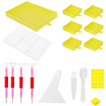 Miniatyrbillede 1 af 10: Diamantmaleri Kit Diamantmaleri GUL SET 2 gul yellow set 2-set 2
