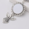 Miniatyrbillede 7 af 8: Foto Charm DIY Pin Bryllup Charm Oval aluminium plade Ph A2