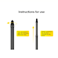 Miniatyrbillede 7 af 8: Forlænget Selfie Stick i Kulfiber Bærbar Håndholdt Selfie Forlængelsesstang til Kameraer Stabilisatorer Tripod Monopods 1.5m / 4.9ft