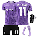 Miniatyrbillede 2 af 11: Liverpool 23-24 udebanetrøje nr. 11 Salah 9 Nunez 66 Arnold børnefodboldtøj No. 3 without socks 24 yards