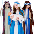 Miniatyrbild 1 av 6: Julkrubba Barnkläder Fancy Dress Maria Josef Herde Pojkar Flickor Juldräkt A A 5 to 7 Years
