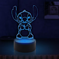 Miniatyrbillede 5 af 5: 3D Illusion Stitch Natlampe, Stitch Gaver 3D Led 7 Farve Smart Touch Bordlampe til Jul Sting Gaver Børneværelse Dekoration Ferie Gaver Stitch