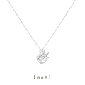 Miniatyrbilde 3 av 4: S925 Sterling Sølv Liten Svanekjede Dame Allsidig Elegant Kragebenskjede Lett Luksus High-End Design for Kjæreste Valentinsdag Little Swan Necklace (Rose Gold)