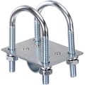 Miniatyrbillede 4 af 5: Antennemastklemmebeslag med U-bolte Anti-Rust Klemmepanel Rør Montering Hardware til Udendørs LoRa Antenne Helium Miner Antenne WiFi Antenne, 4G L Silver