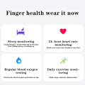 Miniatyrbild 8 av 8: Smart Ring Fitness Hälsospårare Titanlegering Finger Ring Gu Gold 20.6mm