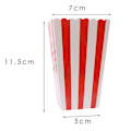 Miniatyrbillede 2 af 3: 50 stk. Popcornposer, Små Popcornæsker Stribede Papir Popcornæsker Papkarton Candybeholdere til Fester, Slik, Børn