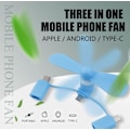 Pikkukuva 2 / 5: 6-pakkaus 3-in-1-minikännykän tuuletin, yhteensopiva iPhone/iPad/Android-älypuhelimen/tabletin matkapuhelimen kanssa