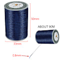 Miniatyrbilde 4 av 8: PC vokset tråd 0,8 mm 90 m polyester snor Sytråd Green