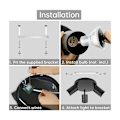 Miniatyrbilde 5 av 5: DIY belysning LED takpanel taklampe projektorlamper belysning hall soverom stue taklampe er svart 3 hvitt lys