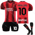 Miniatyrbilde 1 av 6: 23/24 Ny Sesong Hjem AC Milan FC RAFA LEAO Nr. 10 Barn Jersey Pakke Child-24