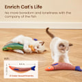 Miniatyrbild 2 av 6: Katt Leksaker Makrillfisk, 3-pack Kattmynta Knasterleksaker Mjuka och Hållbara, Interaktiva Kattkickleksaker för Innekatter 9,4 Tum för Alla Raser