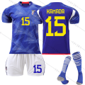 Miniatyrbild 7 av 10: 22-23 Japan hem-VM fotbollströja nr 10 Minamino Takumi 15 Kamada Daichi 16 Tomiyasu Takehiro tröja No number socks #26