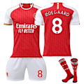 Miniatyrbillede 1 af 11: 23-24 Arsenal hjemme fodboldsæt 7 Saka 8 Odegaard 9 Jesus 11 Martinelli trøje Size 8 socks M