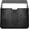 Miniatyrbillede 2 af 5: Laptop-etui til 14-tommer computer, PU-læder flip-etui med krokodillemønster, sort