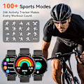 Pikkukuva 5 / 9: Älykello Fitness Tracker Android- ja iOS-puhelimille, Urheiluun Juoksu Digitaalikello