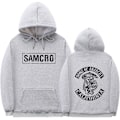 Miniatyrbillede 2 af 5: Sons Of Anarchy Samcro Hoodie Dobbeltsidet Print Hoodie Shirt Top Hvid White S