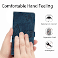 Miniatyrbillede 4 af 4: Skin-touch Butterfly Pattern PU Læderetui med Stativ og Pengepungfunktion til Motorola Moto G7 Power Multifarvet Multicolor Style F