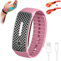 Miniatyrbilde 2 av 5: Håndleddsbånd, Lympunclog Titanium Håndleddsbånd, Lympunclog Titanium Unclog Håndleddsbånd, JOSFIT Justerbart Armbånd for Menn og Kvinner Pink