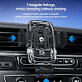 Miniatyrbilde 4 av 5: Trådløs billader, 15W automatisk klemmende billader, ventilasjonsfeste for iPhone 14/14 Pro/13/13 Pro /12/12 Pro/ 11/11 Pro/Xr/X(FQ)