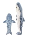 Miniatyrbilde 3 av 5: Hai-hettegenser for voksne - Hai-onesie for voksne - Bærbar hai-teppe - Hai-teppe Supermyk koselig flanellhettegenser Hai-sovepose-scntcv-yzy 190x90