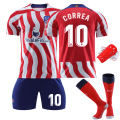 Miniatyrbild 3 av 11: 22-23 Atletico Madrid hemmatröja set nr 8 Griezmann med strumpor Correa fotbollströja Atletico Madrid Home , No Number #XS
