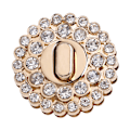 Miniatyrbilde 3 av 8: Kvinner for Rhinestone Metall DIY Lås Sving Twist Lås for Veske Skulder Bag Pu