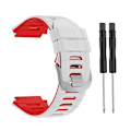 Miniatyrbillede 1 af 5: Silikonerem til Garmin-Forerunner 920XT Smartwatch Armbåndsloop White Red
