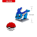 Miniatyrbillede 1 af 4: Nanoblock Lille Bygge Pikachu Murstensmodel Uddannelsesmæssige Legetøj Til Børn Fødselsdag Mursten Blok Vaporeon