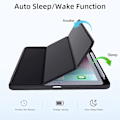 Miniatyrbillede 2 af 3: Wenlaty Kompatibel med iPad 9./8./7. generations etui (2021/2020/2019), Gennemsigtigt etui designet til iPad 10,2 tommer, Auto Sleep/Wake Sort