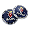 Miniatyrbilde 4 av 4: 68mm 2 3 Pins Saab Bil Front Huv Bonnett Logo Bakre Bagasjelokk Emblem Merke For Saab 9 3 9 5 9-3 9-5 Saab Emblem Klistremerke Tilbehør -ys