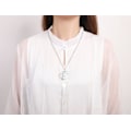 Pikkukuva 4 / 5: Kristallikaulakoru naisille, puolikuun kaulakoru, parantavat kristallit, riipus, elämänpuu, lanka, kääritty reiki, hengellinen kaulakoru, korut naisille C Clear Quartz