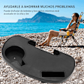 Miniatyrbilde 2 av 5: Oval Zero Gravity Koppholder med Plass for Mobil Enhet og Snackbrett for Solseng Camping Hage Fiske Utendørsaktiviteter