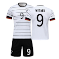 Miniatyrbillede 1 af 11: 2021 Tysk landshold nr. 13 Muller fodboldtrøje sæt til mænd og kvinder, voksne og børn, konkurrenceuniform, træningspersonlig trøje 2021 Germany No. 9 20