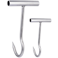 Pikkukuva 1 / 3: 2 kpl Lihakoukut Ruostumaton Teräs T-Muotoiset Koukut Lihanjalostuskoukut Lihakauppiaille Hopea30X10cm Hopea Silver 30X10cm