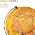 Miniatyrbillede 3 af 5: Lyser Globe til Børn med Træfod, Indbygget LED til Belysning af Nattesyn Antik Globe [LGL]