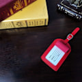 Miniatyrbilde 3 av 5: 1 stk Kvinne/Mann PU Lær Bagasje Tag Koffert Identifikasjonsmerke Grey