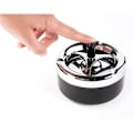 Miniatyrbilde 4 av 4: Stor, elegant, moderne, vakker roterende askebeger vind askebeger svart