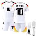 Miniatyrbilde 1 av 2: 2024 UEFA EM Fotballdrakt for barn Tyskland nr. 10 MUSIALA Hvit Hjem White Home 24